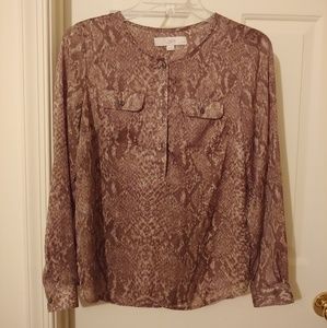 🌷3/$25 - Loft Animal Print Blouse🌷
